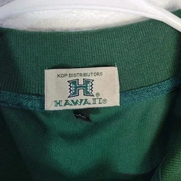 Hawaii Rainbow Warriors Polo Shirt Mens Large Green Black - Picture 4 of 6